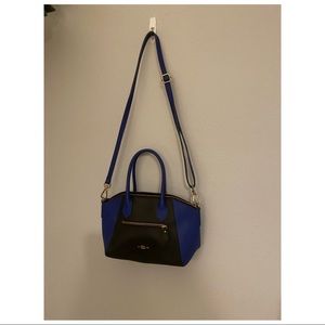 Blue and Black Shoulder Purse